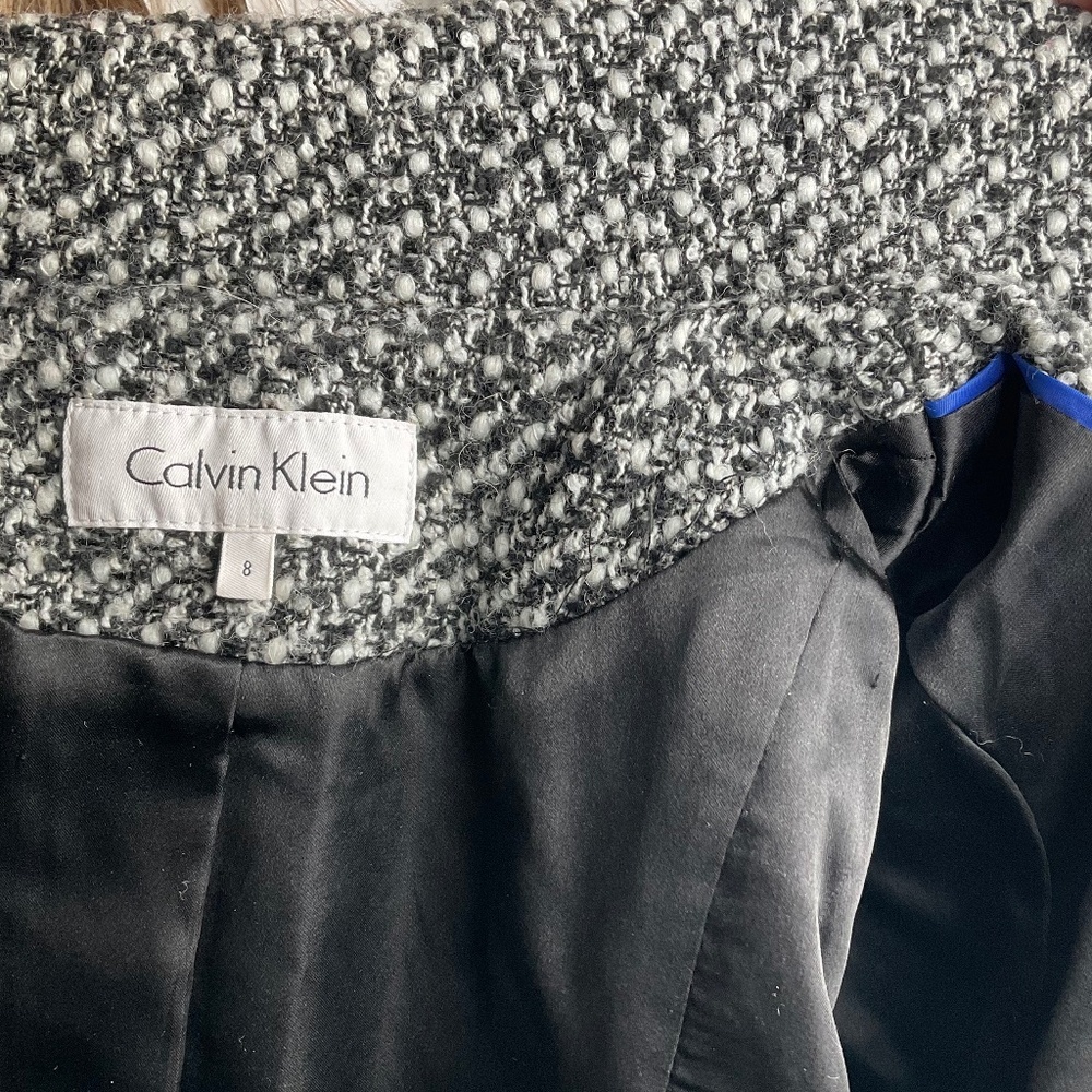 Calvin Klein Tweed Coat - Picture 6 of 6
